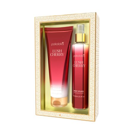 Kit Pokoloka Body Splash lush cherry 250ml + Loção Hidratante 240ml