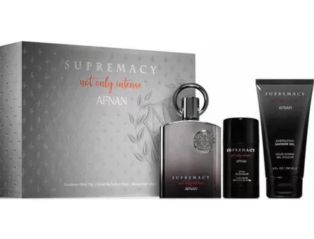 KIT AFNAN SUPREMACY NOT ONLY INTENSE EDP 100ML+ SABONETE EM GEL 150ML+ DESODORANTE 75G
