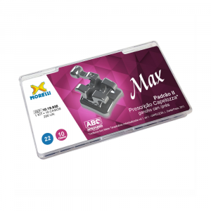 Kit de Bráquetes 10 casos Prescrição Capelozza - Max Padrão II .022" - Gancho Can./Prés - Morelli