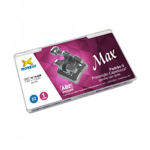 Kit de Bráquetes 1 caso Prescrição Capelozza - Max Padrão II .022" - Gancho Can./Prés - Morelli