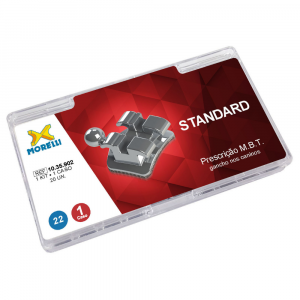 Kit de Bráquetes 1 caso Prescrição M.B.T. - Standard .022" - Gancho Can. - Morelli