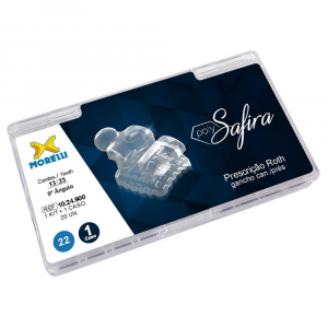 Kit de Bráquetes 1 caso Prescrição Roth - PolySafira 022" - Gancho Can./Prés - Morelli