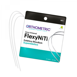 Arco Flexy Niti Estetico Super-Elastic Rhodium Retangular 0,017 x 0,025 Superior – Orthometric