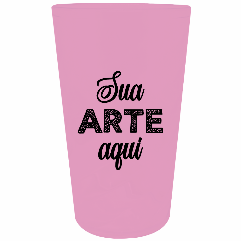 Copo Twister Fosco Rosa Bebe 750 ml Personalizado