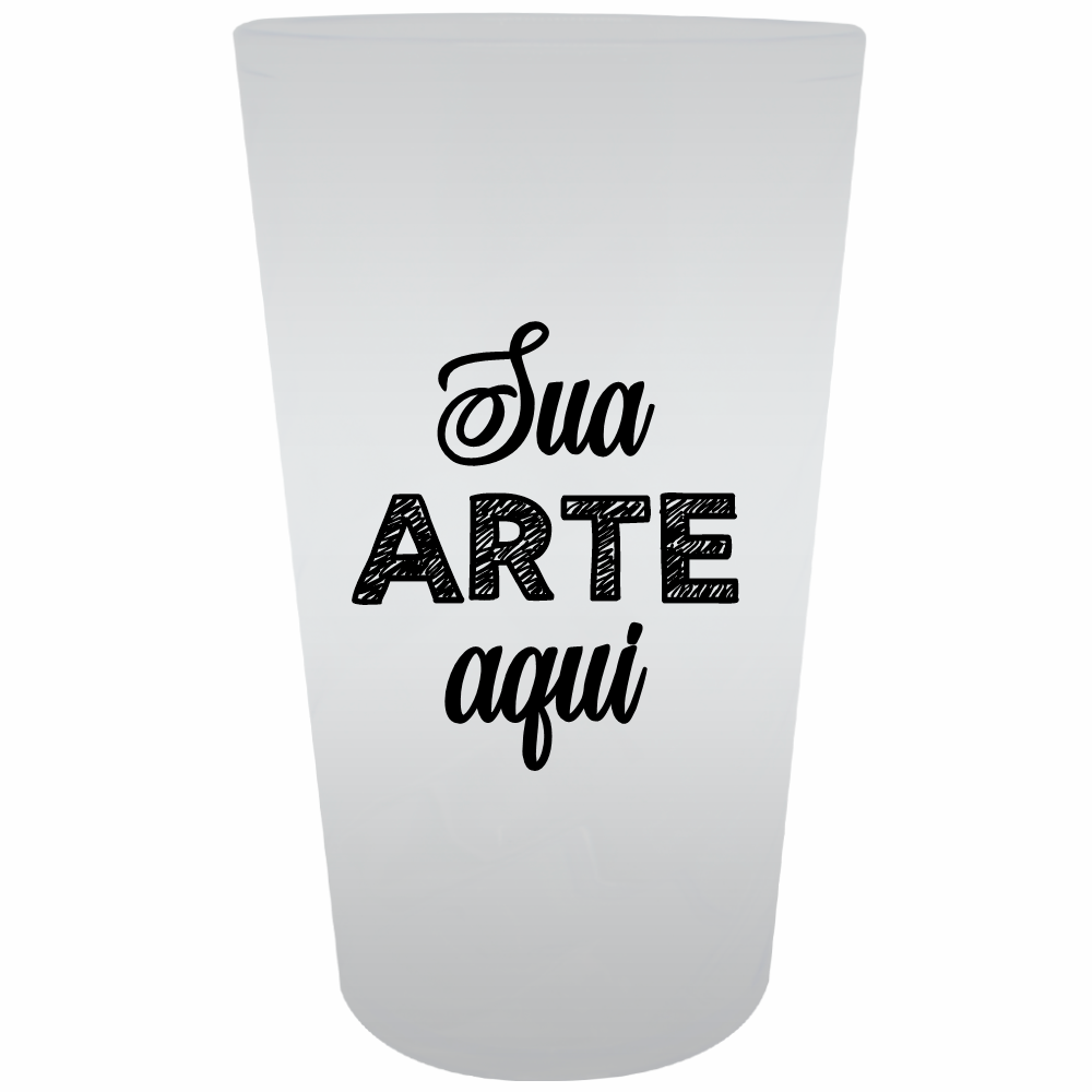 Copo Twister Fosco Prata 750 ml Personalizado