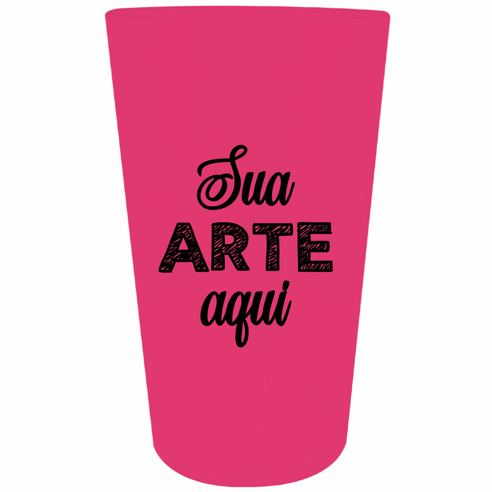 Copo Twister Fosco Rosa 750 ml Personalizado