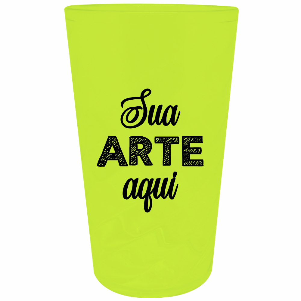 Copo Twister Fosco Amarelo Fluor 750 ml Personalizado