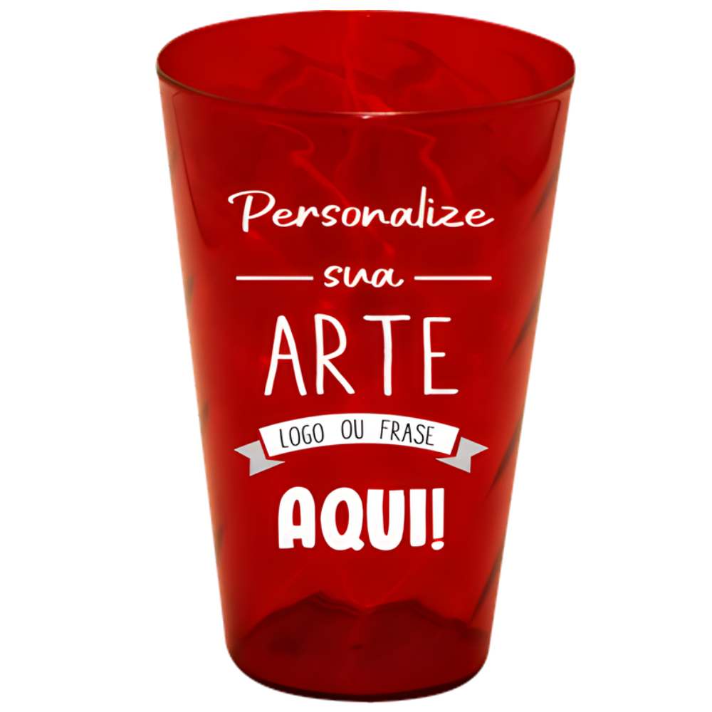 Copo Twister Vermelho 750 ml Personalizado