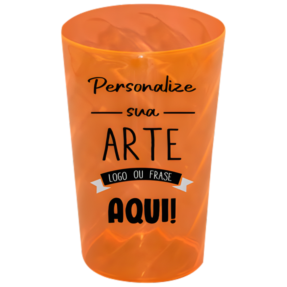 Copo Twister Laranja 750 Neon ml Personalizado