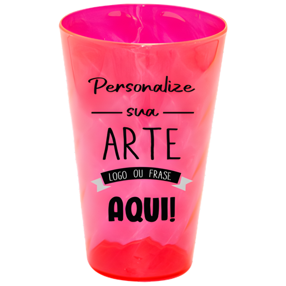 Copo Twister Rosa Neon 750 ml Personalizado