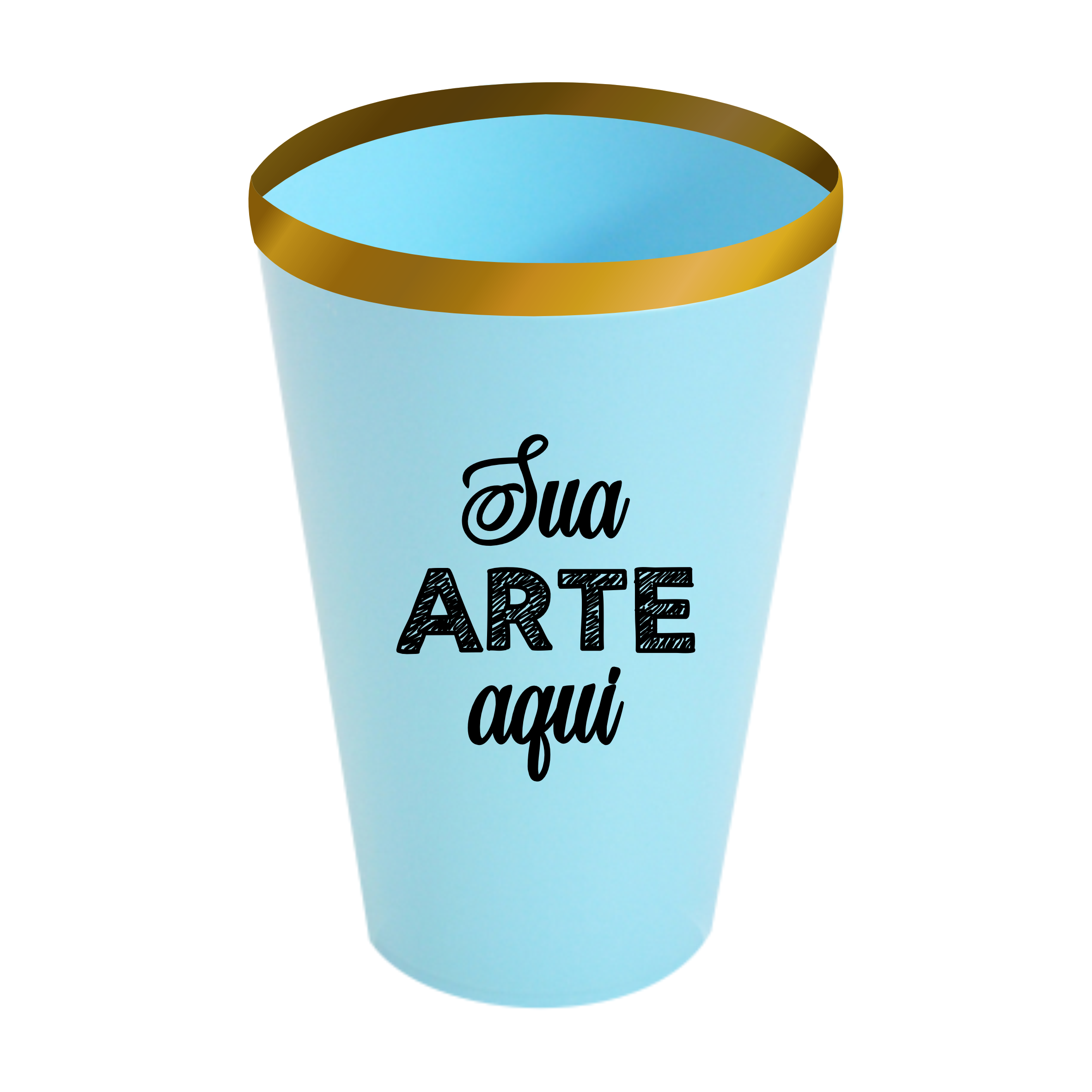 Copo Twister Azul Bebe com borda 550 ml Personalizado