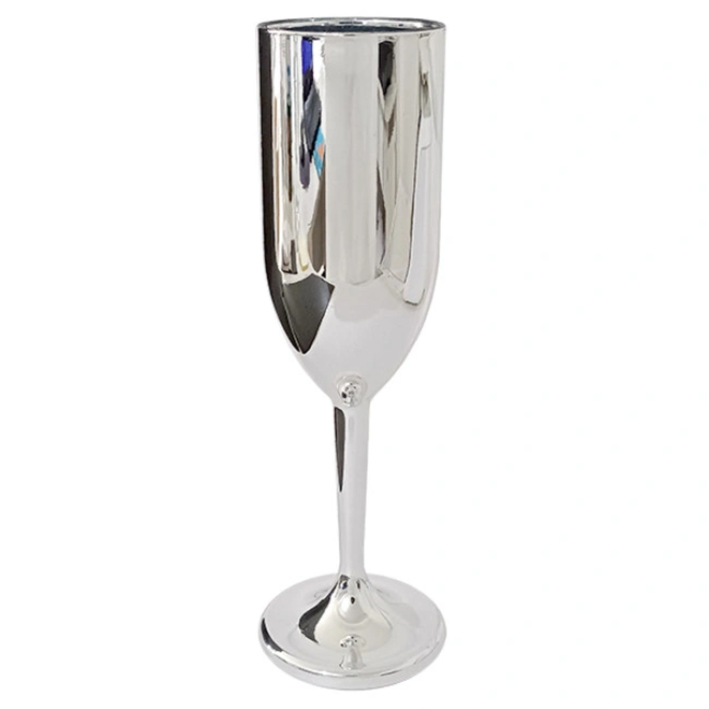 Taça Champagne Prata Metalizada 190 ml Personalizada