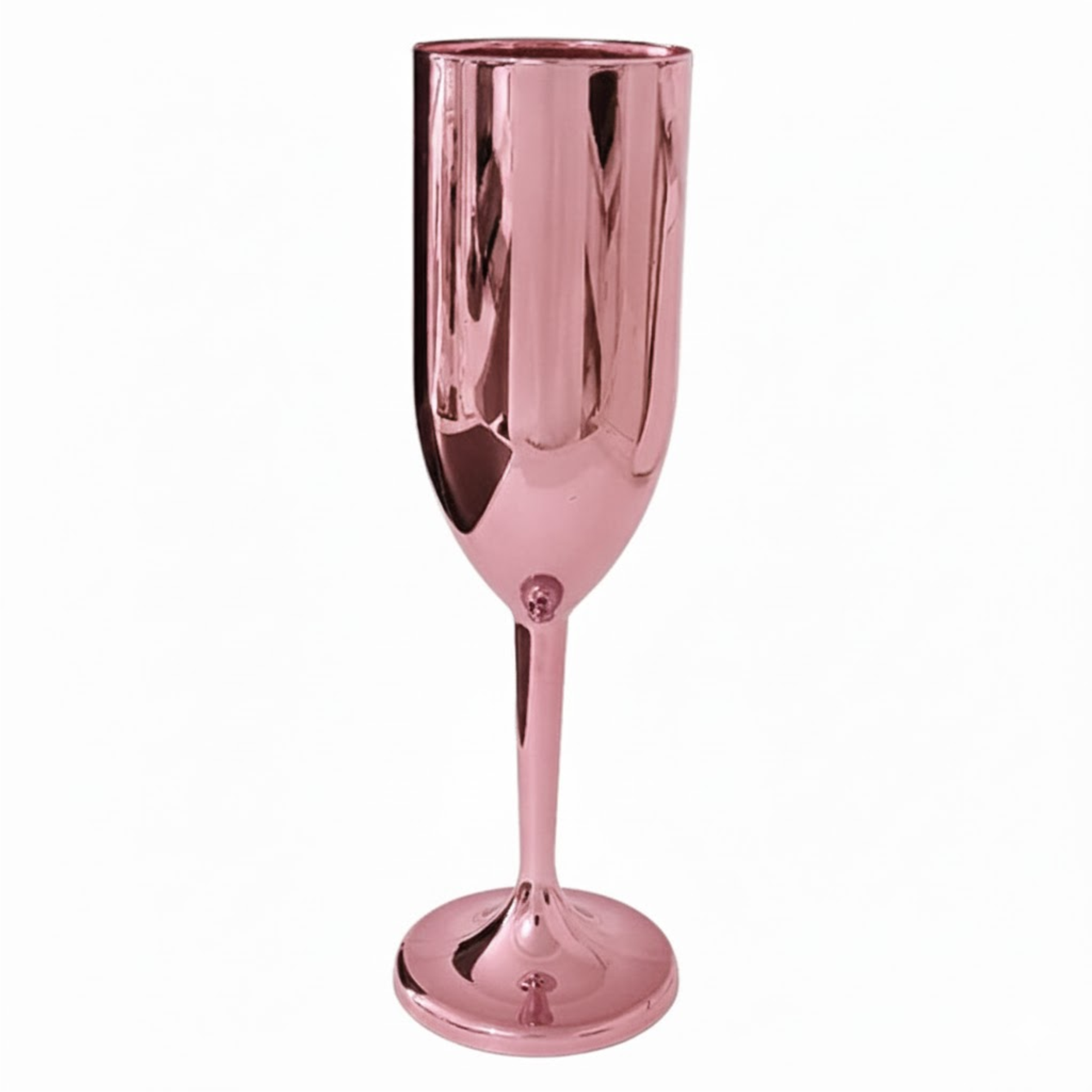 Taça Champagne Rosa Bebe Metalizada 190 ml Personalizada