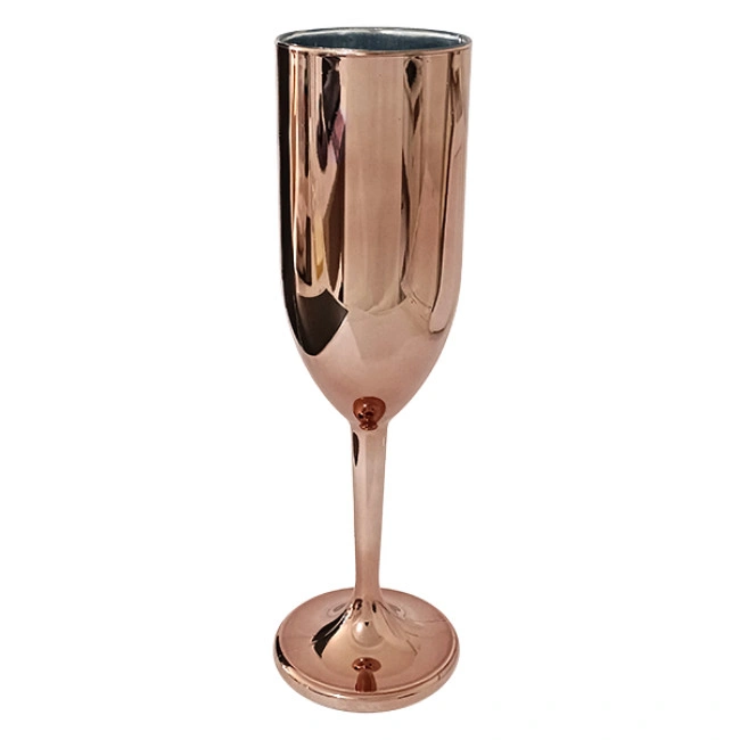 Taça Champagne Rosê Gold Metalizada 190 ml Personalizada