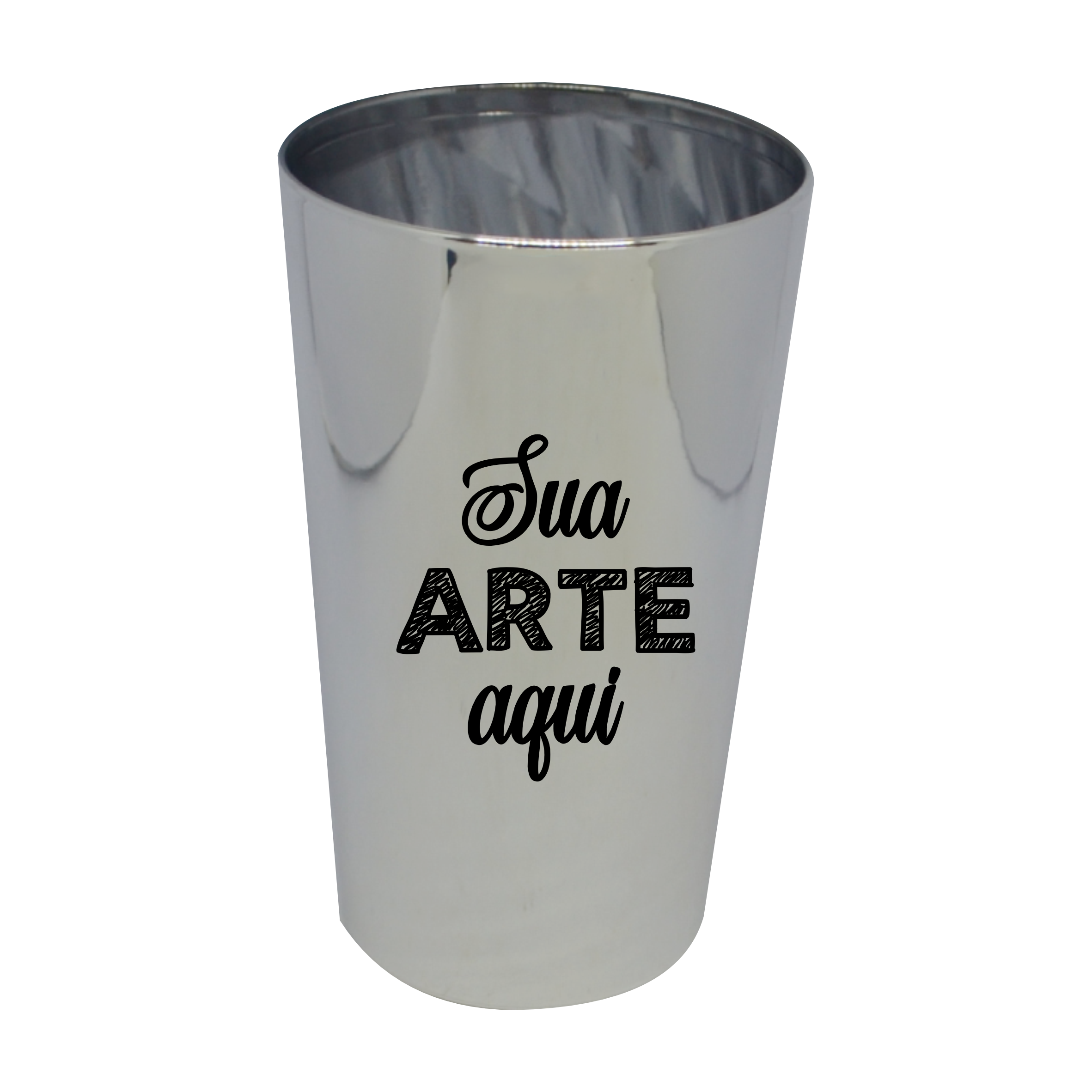 Copo Twister Prata Metalizado 550 ml Personalizado