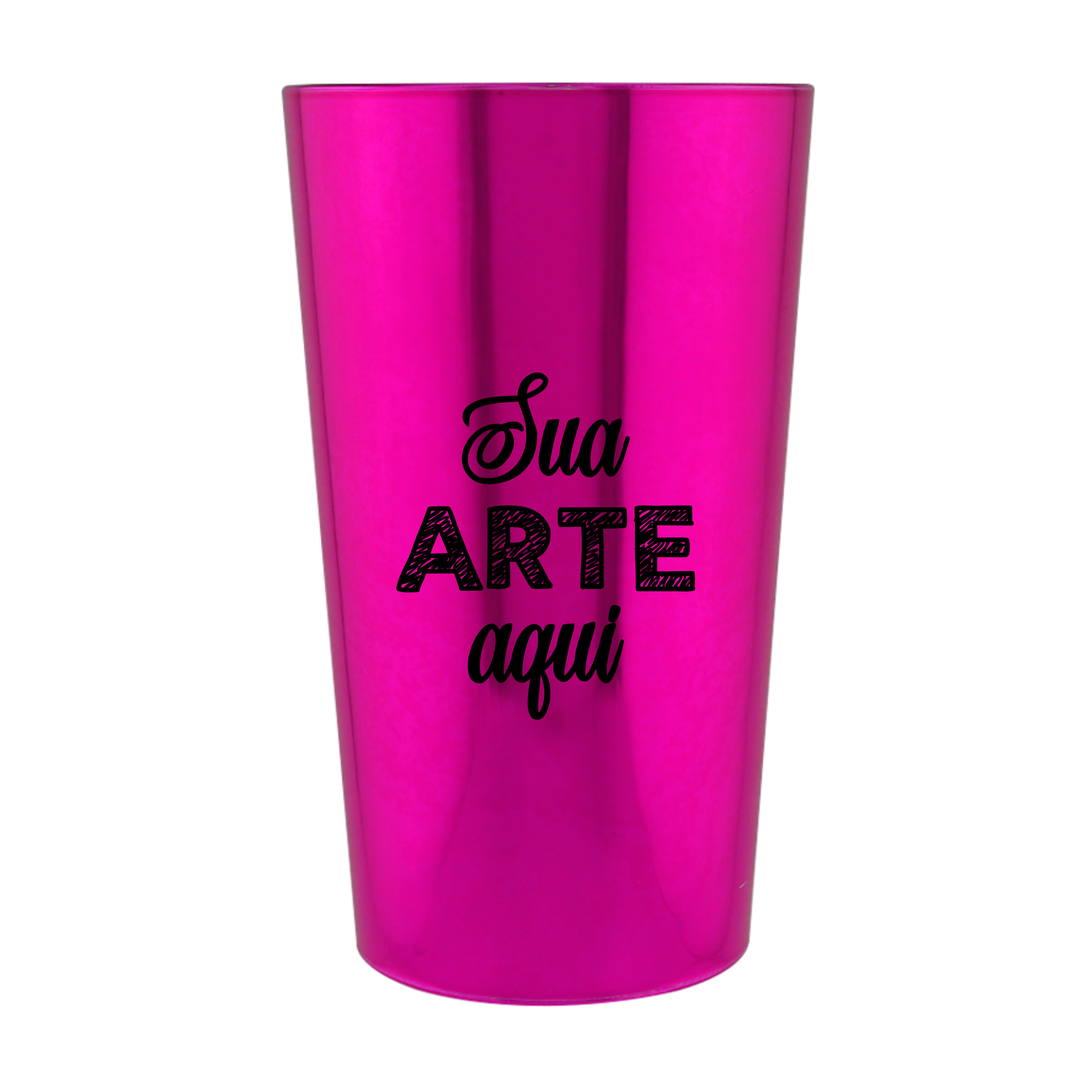 Copo Twister Pink Metalizado 550 ml Personalizado